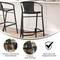 Flash Furniture Lila Commercial Grade Indoor-Outdoor PE Rattan Restaurant Barstool with Black Aluminum Frame and Footrest in Black SDA-AD632032R-BK-GG - alternate 10